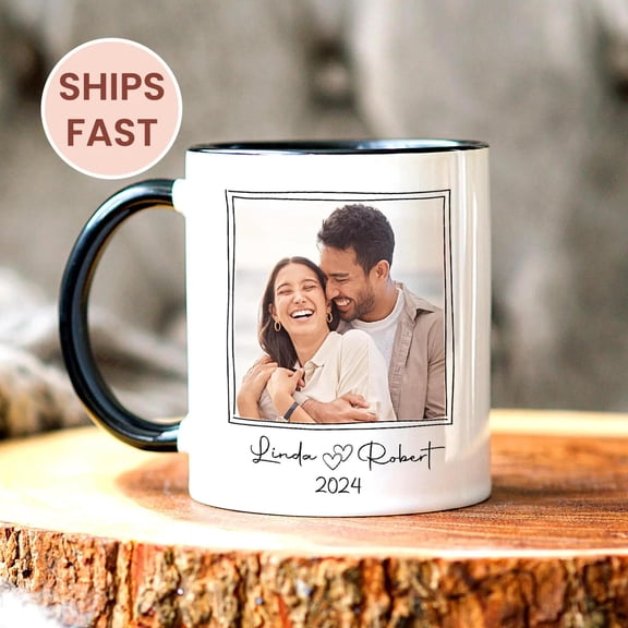 Custom Mug With Names Date And Photo, Valentine'S Day, Bekilab, 11oz-15oz Mug