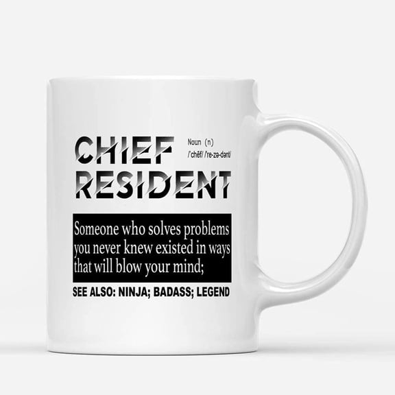 Custom Mugs Chief Resident Definition Someone Solves Problems Ninja Legend Leader Gifts Santa Christmas Presents Ceramic Coffee 11oz 15oz Mug