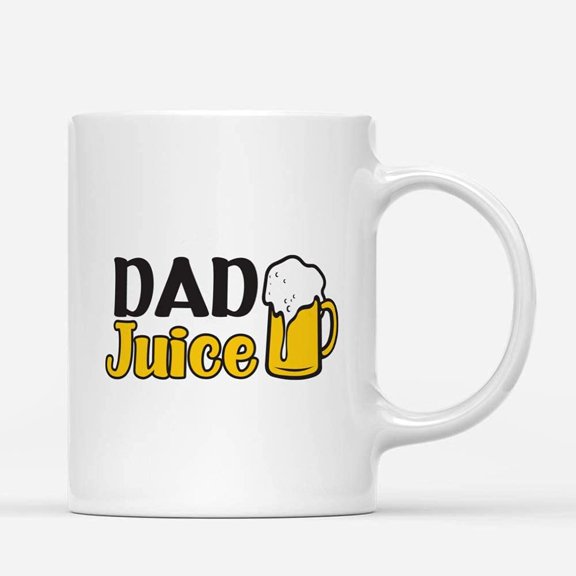Custom Mugs Dad Juice Beer Drinking Dads Drinker Alcohol Daddy Funny Mens Husband Gifts Santa Father's Day Ceramic Coffee 11oz 15oz Jingle Bell Holiday Spirit