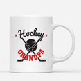 thumbnail image 1 of Custom Mugs Hockey Grandpa Ice Pucking Sport Grandfather Player or Fan Goalie Gifts Santa Christmas Presents Ceramic Coffee 11oz 15oz Mug, 1 of 7