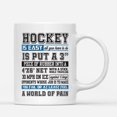 thumbnail image 1 of Custom Mugs Hockey is Easy Funny Feel A World of Pain Ice-Hockey Player Mens Gifts Santa Christmas Presents Father's Day Ceramic Coffee 11oz 15oz Mug, 1 of 7