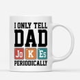 thumbnail image 1 of Custom Mugs I Only Tell Dad Jokes Periodically Chemical Funny Chemistry Teacher Dad Gifts Jingle Bell Holiday Spirit Santa Ceramic Coffee 11oz 15oz, 1 of 7