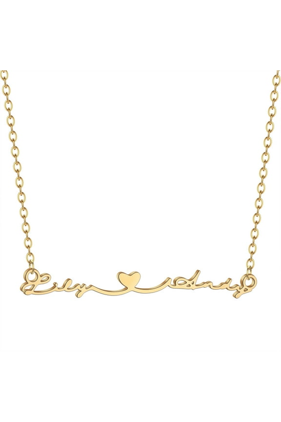 Custom Multiple Heart Necklace Personalized Stainless Steel Customized Engraved Couple Name Jewelry Valentine's Day Gift