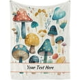 thumbnail image 1 of Custom Mushroom Blanket, Personalized Throw Blanket for Kids Girls, Fuzzy Soft Blanket Microfiber, 30" x 40", 1 of 5