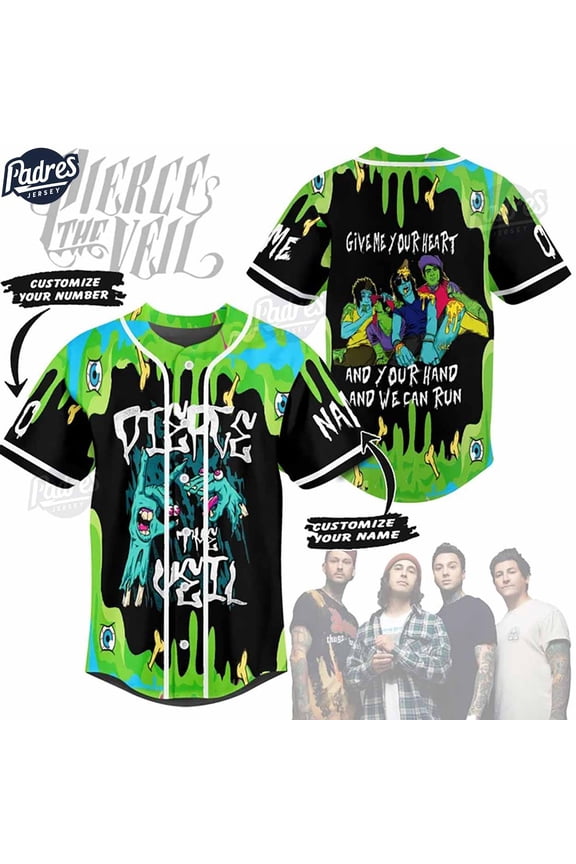Custom Music Pierce The Veil Band Baseball Jersey