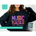 thumbnail image 1 of Custom Music Teacher Sweatshirt, Personalized Teacher Name Hoodie, Music Gift for Women, 1 of 5