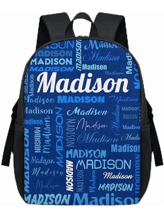 Custom Name 17.7 Inch Casual Backpack, Personalized Lightweight Laptop Backpack Casual Daypack Travel Bag for Men Women
