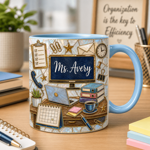 Custom Name Administrative Assistant 3D Effect Mug, Personalized Office Gift