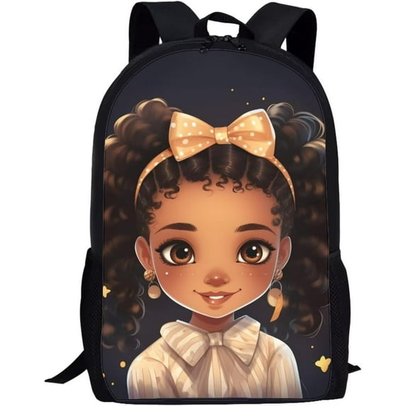 Custom Name American Black Backpack for Teens Bookbag Little Elementary Middle Bag Pack for Ages 68 812 African Magic Princess BookBag