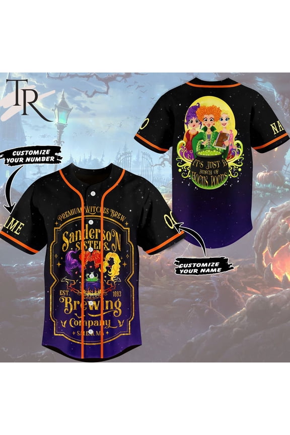 Custom Name And Number Hocus Pocus Baseball Jersey