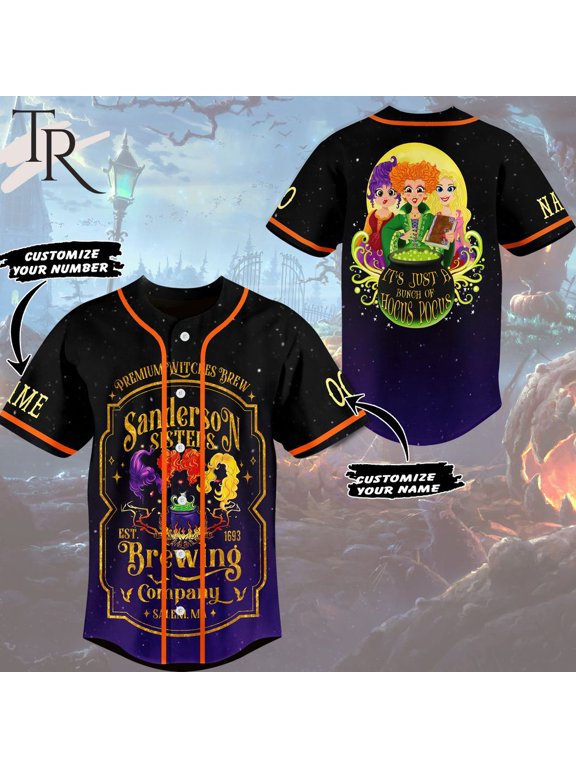 Custom Name And Number Hocus Pocus Baseball Jersey