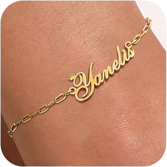 Custom Name Anklets For Women - 18K Gold Plated Summer Waterproof Anklet With Name Dainty Personalized Anklets Beach Jewelry Gift For Daughter Girlfriend Wife[o5720]