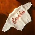 thumbnail image 1 of Custom Name Baby Sweater，Personalized Baby Sweater,Embroidered Name Sweater,Baby Knit Sweater,Cotton Sweater For Newborn Boys And Girls,Baby Gift,size:6-9 Month, 1 of 5