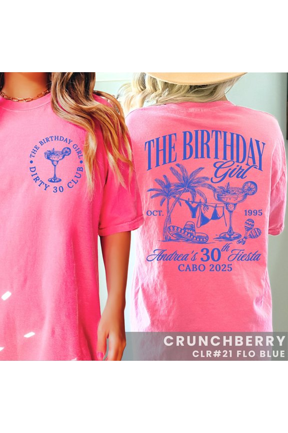 Custom Name Birthday Shirts 40th 60th Dirty 30 50th Bday Personalized Group Shirt Bachelor
