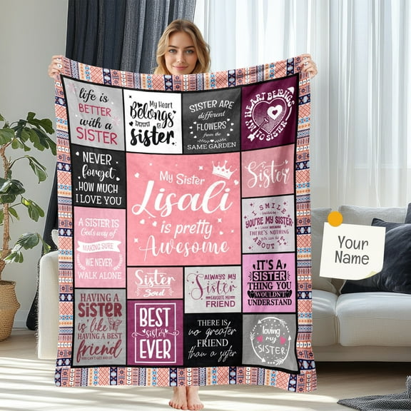 Custom Name Blanket for Adults, Personalized Blanket with Name Flannel Blanket, Personalized Name Blanket, Customized Gifts for Birthday