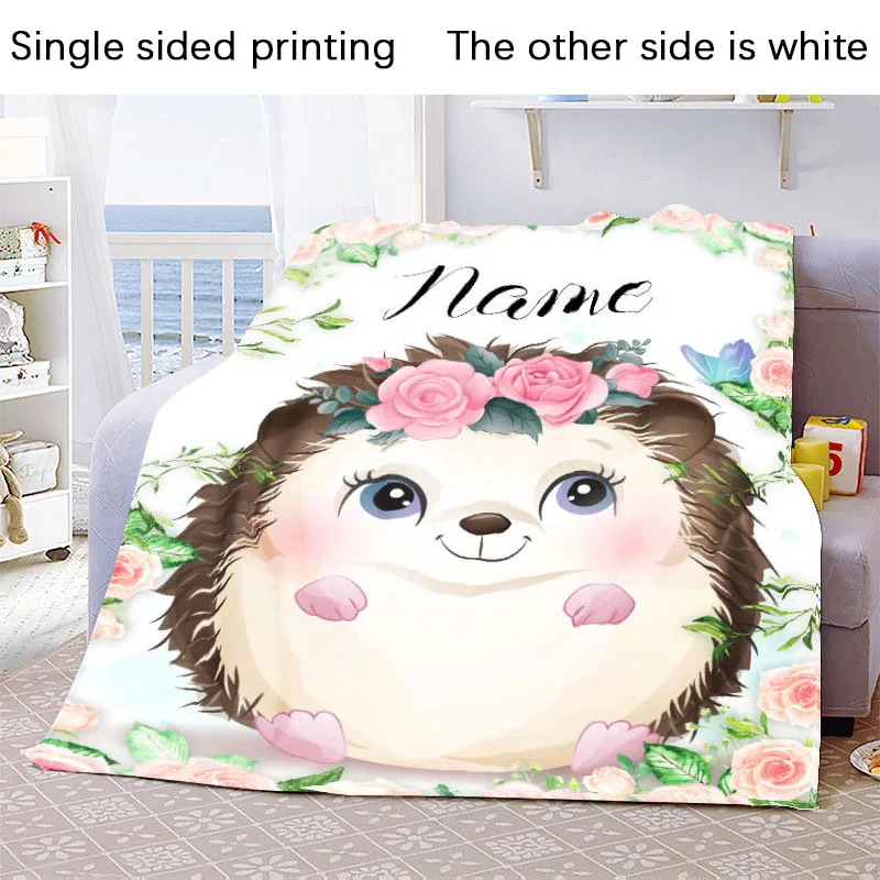 Custom Name Blanket Kawaii Baby Girl Boy Kids Personalized Blankets