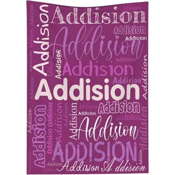 Custom Name Blanket for Kids Adults Personalized Blanket with Name Flannel Blanket Customized Name Blanket for Birthday Valentines Christmas Day (30x40, Pink)