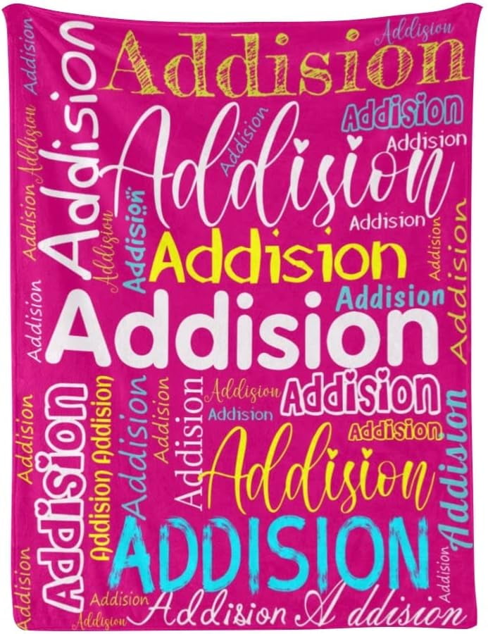 Custom Name Blanket for Kids Adults Personalized Blanket with Name