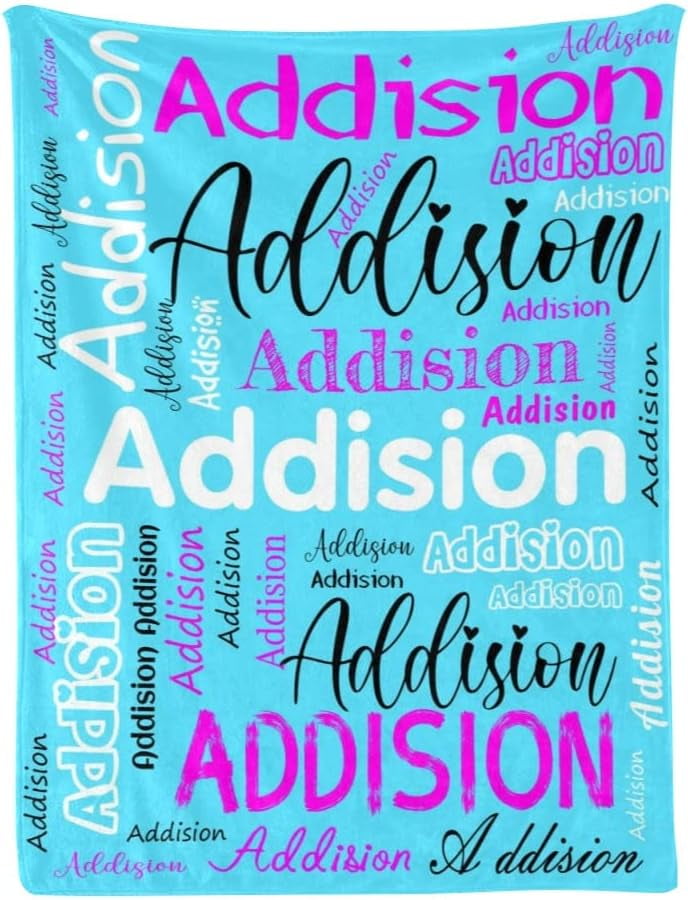 Custom Name Blanket for Kids Adults Personalized Blanket with Name