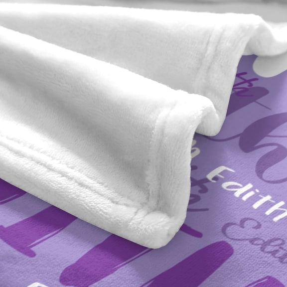 Custom Name Blanket Personalized with Text for AdultsWomen Men, Soft Flannel Throw for Bed Sofa Travel Camping, 30 Colors