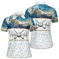 thumbnail image 1 of Custom Name Blue Veinstone Golf Pattern Women's Polo Shirt S--5XL, 1 of 7