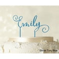 thumbnail image 1 of "Custom Name Cake Topper Personalized Glitter Turq. Blue Cake Topper Cake Decoration Color Option Available 5""-7"" Inches Wide", 1 of 1