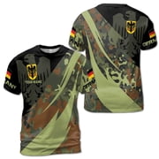 Custom Name Camouflage Germany Army Germany Coat Of Arms Mens T-shirt S-5XL