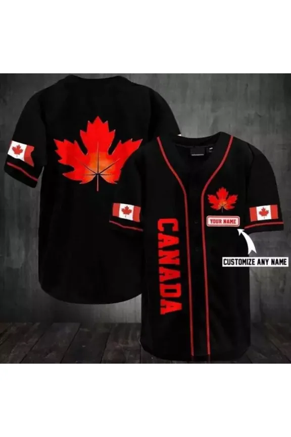 Custom Name Canada Baseball Tee Jersey Shirt Printed 3D - Hot Sale 2026