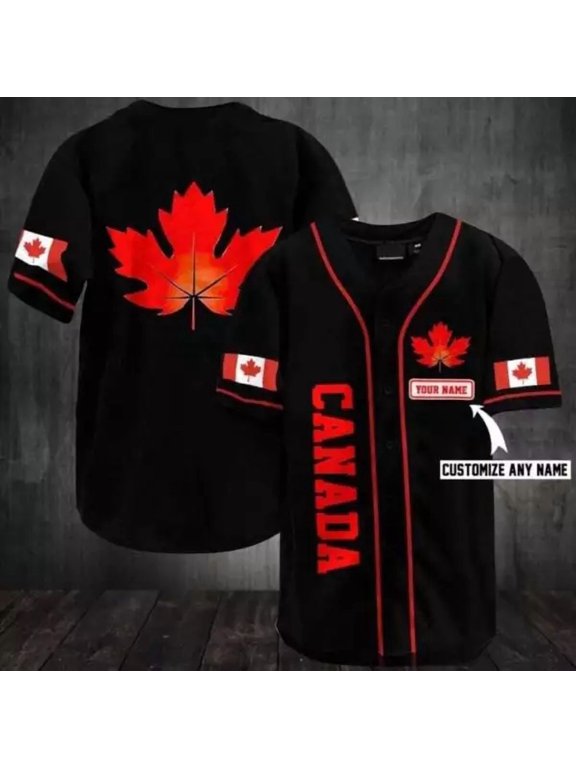 Custom Name Canada Baseball Tee Jersey Shirt Printed 3D - Hot Sale 2026