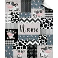 thumbnail image 1 of Custom Name Cow Blanket Personalized Gifts Super Soft Lightweight Flannel Blankets Throw for Kids, Adult, Suitable for Couch, Sofa, Bed, Camping, Travel All Seasons 40"x50" for Kid, 1 of 1