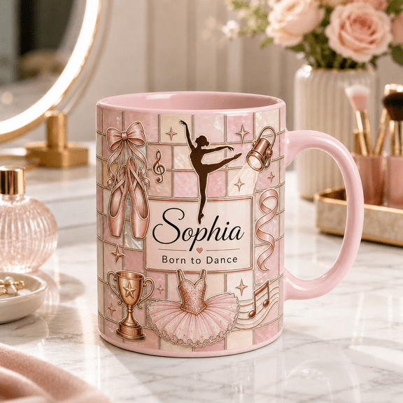 Custom Name Dancing Mug 3D Effect Personalized Dancer Gift Mug for Recital