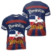 Custom Name Dominican Republic Country Map Line Unisex T-Shirt S-5XL