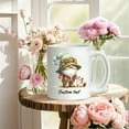 thumbnail image 1 of Custom Name Dwarf Mug Whimsical Gnome Design with Sunflower Illustration 11oz Ceramic Coffee Cup Parents Friends Teachers Washable All Season Use Coff, 1 of 4