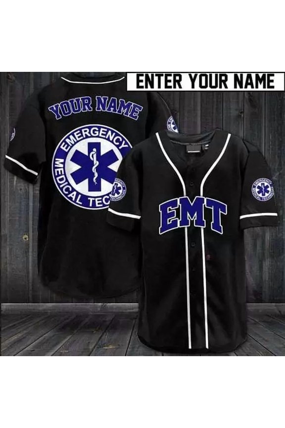 Custom Name EMT Baseball Tee Jersey Shirt Printed 3D - Hot Sale 2026