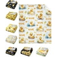 thumbnail image 1 of Custom Name Flower and Ducks Adult Duck Blanket Kids Funny Blanket Suitable for Bedroom Bed Sofa Crib Couch Chair Outdoor All Season Items That Yellow Duck Lovers Will Love 60"x50"for Teens, 1 of 6