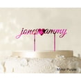 thumbnail image 1 of "Custom Name Glitter Cake Topper Personalized Wedding Cake Toppers Color Option Available 5""-7"" Inches Wide", 1 of 1