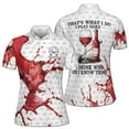 thumbnail image 1 of Custom Name I Play Golf I Drink Wine Women's Polo Shirt S-5XL, 1 of 7