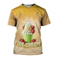 thumbnail image 1 of Custom Name Ice Creams 3D Shirt, Ice Cream Shirts for Team Men Women (Yellow, 3XL), 1 of 9