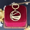 thumbnail image 1 of Custom Name Key Chain Basketball Sports Style Personalized Keychain Stainless Steel Pendant Keyring Jewelry Birthday Gift, 1 of 1