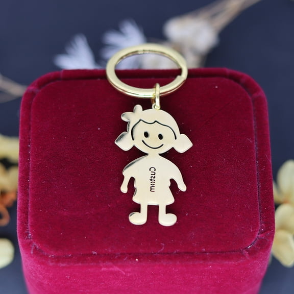 Custom Name Key Chain Personalized Engrave Name Kid Child Girl Keyring For Women Mother Stainless Steel Jewelry Keychain