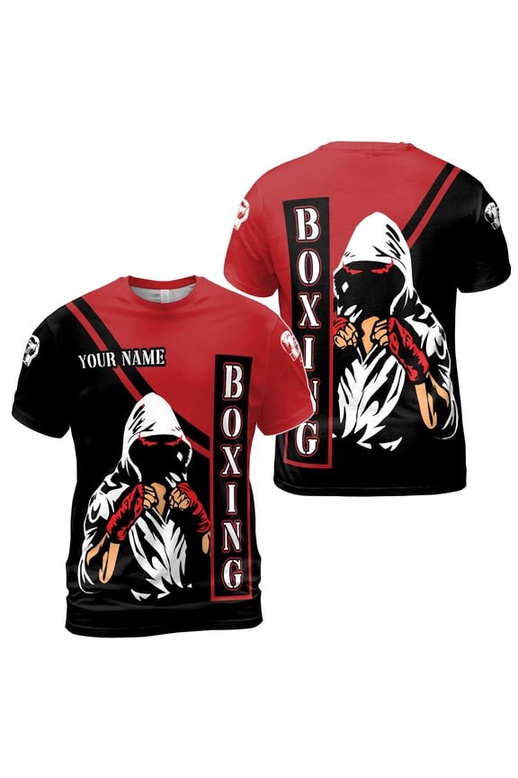 Custom Name Kickfit Boxing Apparel, Strong KickBoxing Unisex T-Shirt S-5XL