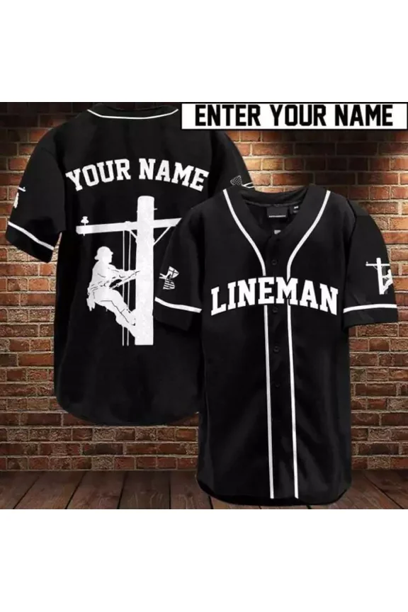 Custom Name Lineman Baseball Tee Jersey Shirt Printed 3D - Hot Sale 2026