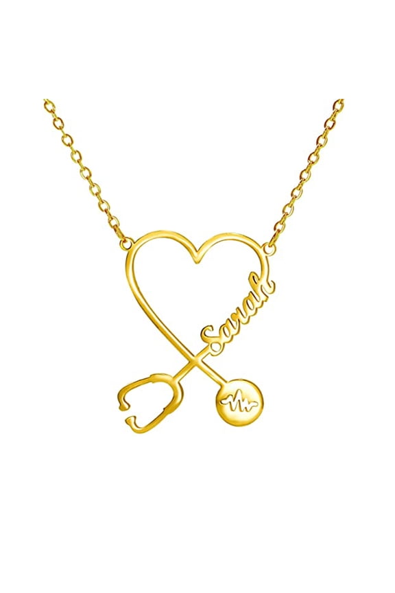 Custom Name Love Heart Pendant Personalized Name Heart Necklace for Women Valentine's Day Gift