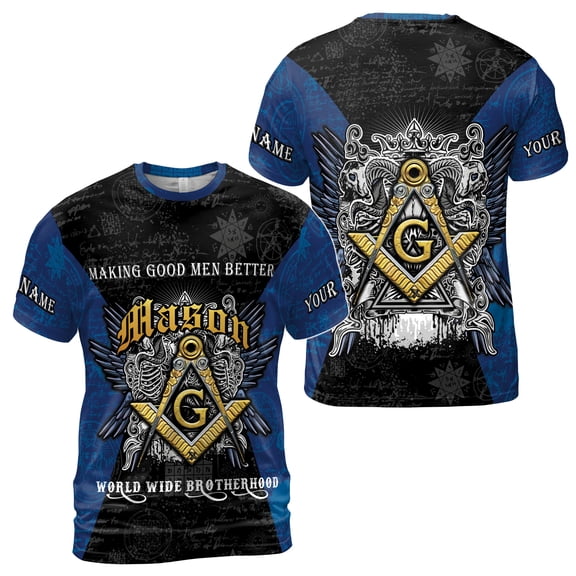 Custom Name Masonic Mason Making A Good Man Better T-Shirt S-5XL