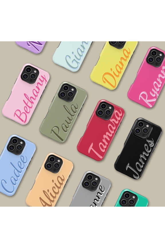 Custom Name Monogram Initial Case for iPhone Samsung Gift