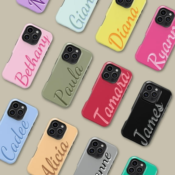 Custom Name Monogram Initial Case for iPhone Samsung Gift