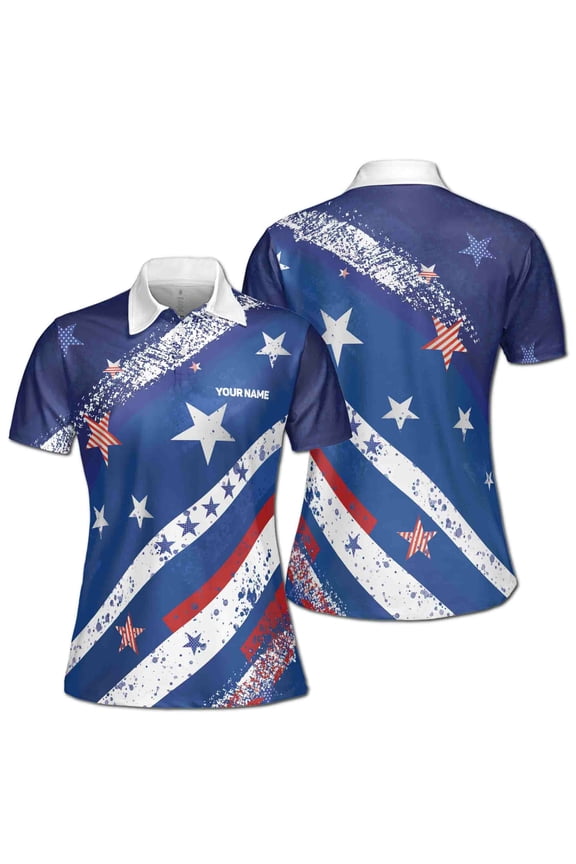 Custom Name Nails Boss Purple Leopard Pattern Women's Polo Shirt S-5XL