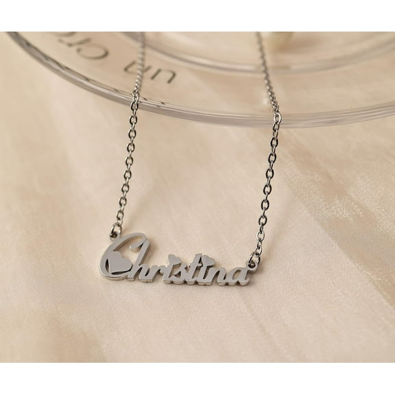 Custom Name Necklace Personalized Silver Gold Customized Women Name Jewelry Stainless Steel[o5015]