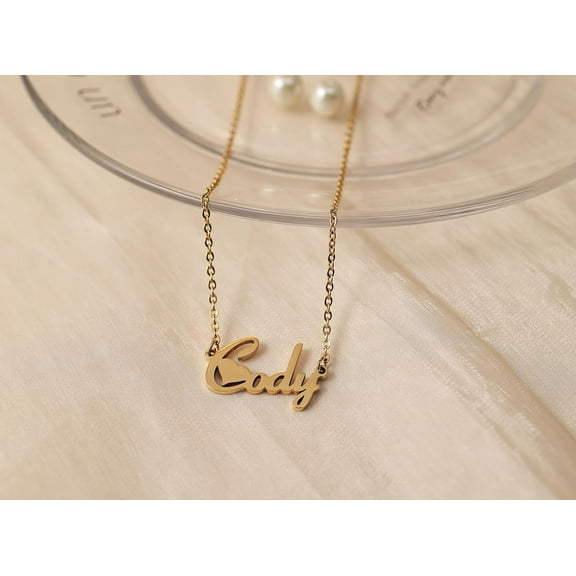 Custom Name Necklace Personalized Silver Gold Customized Women Name Jewelry Stainless Steel[o5104]