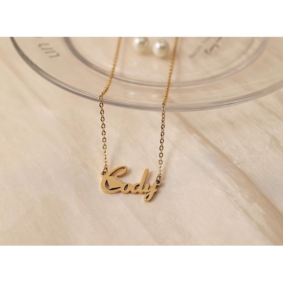Custom Name Necklace Personalized Silver Gold Customized Women Name Jewelry Stainless Steel[o5115]